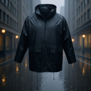 Veste de pluie noire en PU ASATEX, élégante et durable - Product Image 3