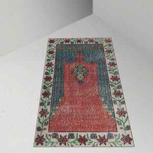 Tapis imprimé au design vintage : doux, antidérapant, personnalisé, islamique, floral, avec poils doux - Product Image 5
