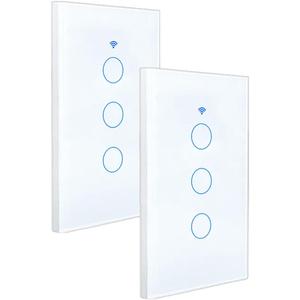 สวิตช์ฟังก์ชั่นสามทาง, MXTUK-002, 2 ชิ้น, 2x3 ทาง, 2.4GHz, 100-250V AC, 50-60Hz, 300W x ทาง, 10A, สีขาว - Product Image 1