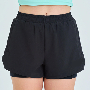 Shorts décontractés pour femmes, coupe confortable, légers, pour l'été, taille élastique, tissu Oxford doux et respirant, anti-froissement, séchage rapide - Product Image 1