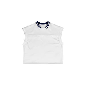 Camiseta sin mangas de malla holgada para mujer - Product Image 1