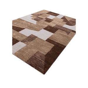 Tapis classique en laine et viscose tufté à la main, couleur ivoire, Top-7270, rectangulaire 9x12, pour la maison et le couloir, motif abstrait pour adolescents - Product Image 2