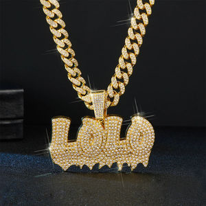 Impresionante Conjunto de Collar y Colgante de Plata de Ley 925 para Hombre, Estilo Cubano, Hip Hop, con Diamantes Cultivados en Laboratorio, Corte Brillante, Certificado IGI - Product Image 3