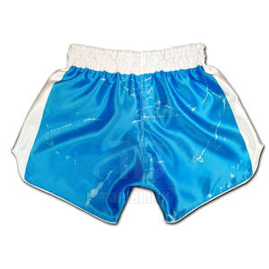 กางเกงมวยไทยขาสั้นเอวกลางแบบยืดหยุ่นเสื้อแนวสปอร์ตลายพื้น - Product Image 2