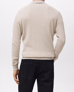 OEM Custom Men's V Collar Polar Fleece Sweater Embroidery <b>Warm</b> Sherpa Coat Zip up Pullover Fleece Jacket Sweatshirt Sweaters - Product Image 3