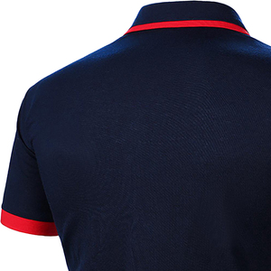 เสื้อโปโลปักลายสำหรับธุรกิจกอล์ฟกลางแจ้งเสื้อโปโลลายแถบสีสำหรับ100% โลโก้แบบกำหนดเองระบายอากาศได้ - Product Image 4