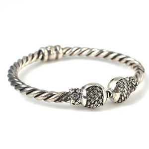 925 Sterling Silver Braided Burma <b>Bracelet</b> with Vintage Ethnic Diamond <b>Ruby</b> Pearl Religious Tennis <b>Bracelets</b> for Gift - Product Image 2