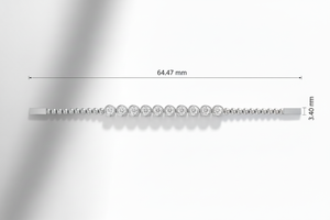 Bracelet de luxe en or 14 carats avec perles et 12 diamants naturels, plaqué rhodium, certifié IGI, pour femmes |   Design minimaliste |   Vêtements de tous les jours - Product Image 2