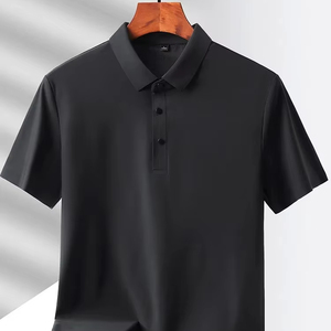 Camisa POLO informal de verano para hombre, estampado de Color sólido, elástico, cómodo, con absorción de humedad transpirable, secado rápido - Product Image 2
