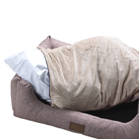 Coussin orthopédique confortable pour animaux de compagnie avec logo OEM, accessoires pour chiens et chats, best-seller, imperméable, lavable, matelas en soie, velours, fibre de laine, lin