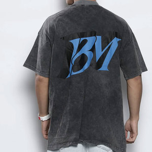 Camiseta de manga corta New Look Premium Made Best Men Acid Wash con logotipo personalizado impreso, nueva camiseta impresa con lavado ácido para hombres - Product Image 6