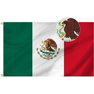Paquete de 2 Banderas de México de 3x5 pies para Exteriores, Banderas Nacionales Mexicanas Bordadas de Doble Cara Hechas en EE. UU., Poliéster 210D de Alta Resistencia - Product Image 6
