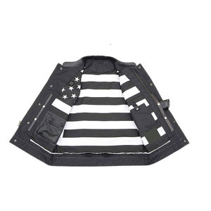 Gilet en cuir pour hommes sans manches décontractés coupe-vent de haute qualité avec col Mandarin par les styles de joueurs pour W inter Offre Spéciale - Product Image 3