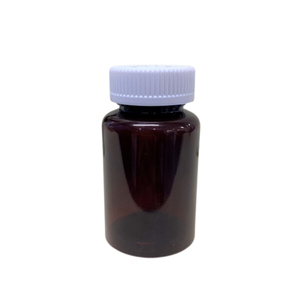 Logo personnalisé imprimé 140CC brun foncé PET bouteille de médecine cylindrique 36mm 20G pour vitamines et pilules Vietnam Manufacture - Product Image 1