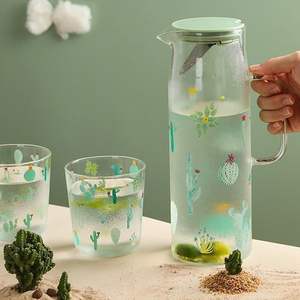 EXPLORE Texture de résine de cruche d'eau en résine de polyester de conception classique avec le motif de tourbillon d'abricot d'Aqua pour des cadeaux de Noël de cuisine - Product Image 6