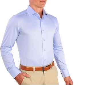 Alta elasticidad Transpirable Cómodo 100% Camisa de vestir de algodón Sin arrugas Manga larga Estilo informal de negocios sin hierro - Product Image 3
