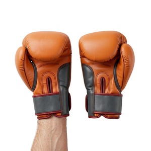 Guantes de Boxeo Profesionales de Alta Calidad, Material de Cuero, Cierre de Gancho y Bucle Personalizable, Transpirables, Antideslizantes, Unisex, 14oz - Product Image 1