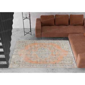 Tapis imprimé de style vintage - Design turc Oushak, tapis de luxe pour cuisine et salon, tapis en chenille - Product Image 2