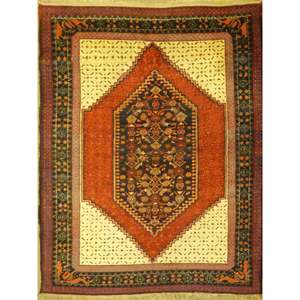 Tapis de Peshawar et de Khotan noué à la main, unique en son genre, 7'4 x 4'7 Pes_Kho_183 - Product Image 1