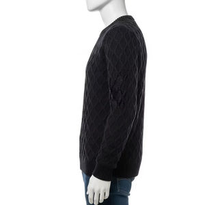 Pull en maille gaufré pour homme pour le printemps, mélange de coton acrylique doux, léger, texturé, pull décontracté, vêtements de mode - Product Image 3