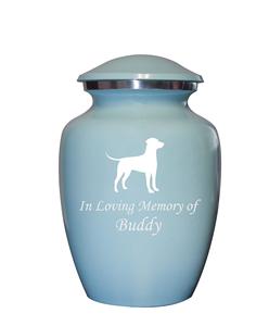 Blue Cremation <b>Urn</b> <b>for</b> Pets, Cats, <b>Dogs</b>, Artwork Cremation <b>Urn</b>, <b>Ash</b> <b>Urns</b> with Personalized Engraving (<b>Dog</b>, Small) - Product Image 1
