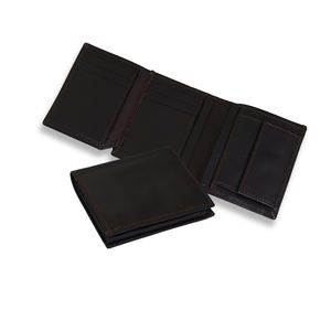 Portefeuille en cuir court unisexe à la mode Style d'affaires mince fentes multi-cartes écologiques à deux volets fabricant de haute qualité - Product Image 1