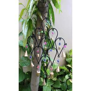 Bohemian-Style Recycled Iron Teardrop Wind <b>Chime</b> <b>Bells</b> Metal Wall Hanging Garden Outdoor Patio Decor Mobiles - Product Image 1