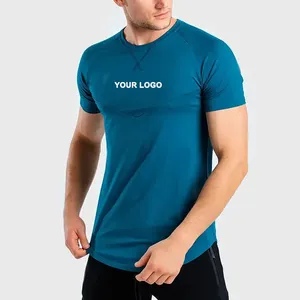 पुरुषों की टी-शर्ट थोक मूल्य कस्टम लोगो मुद्रित अच्छी गुणवत्ता वाली जिम टी शर्ट बिक्री के लिए 100% पॉलिएस्टर टी शर्ट