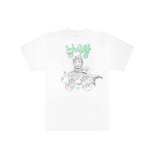 เสื้อยืด Future Fisherman [UDS-BT-401-WT] ผ้าเจอร์ซีย์คอตตอน 100% พิมพ์ลายดีไซน์เนอร์แบบอัดแน่น พร้อมงานพิมพ์ซิลค์สกรีน - Product Image 2