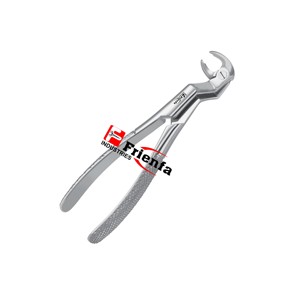 Fórceps de extracción Patrón inglés Routurier Molares inferiores Instrumentos dentales izquierdos hechos de acero inoxidable alemán de alta calidad - Product Image 1