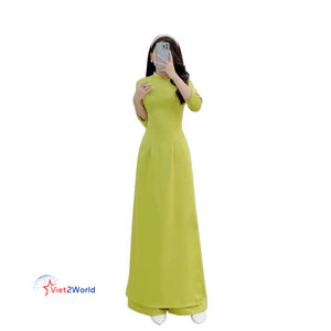 Vestidos Ao Dai asimétricos antiarrugas con estampado de leopardo Vintage personalizables para mujer de Vietnam, hechos en Vietnam - Product Image 5