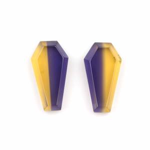 Cabujón de Ametrina Hidroquartz Sintética (Creada en Laboratorio) de 12x22 mm, Certificada por Terceros, Piedra Preciosa Suelta para Joyería y Pendientes - Product Image 2