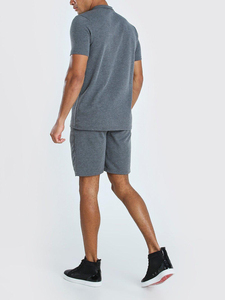 Traje personalizado para hombre, traje de dos piezas, pantalones cortos, Polo Street, pantalones casuales de 2 piezas, polo con cuello, conjuntos estampados para hombre - Product Image 5