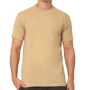 Vente de gros T-shirt basique personnalisé pour hommes Col rond Manches courtes Léger T-shirt décontracté d'été extensible avec logo personnalisé - Product Image 6