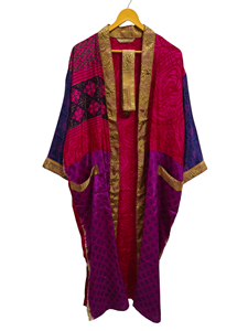 Ropa de mujer, ropa de playa de tamaño libre, bata larga, ropa de noche, bata de retazos, traje de baño, Kimono de seda Sari de verano para mujer - Product Image 5