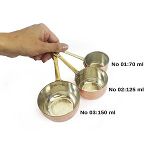 Casserole de cuisson artisanale écologique en cuivre avec poignée en laiton et couvercle en acier inoxydable pour gaz et induction – Authentique - Product Image 3