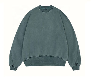 OEM Vintage Sportswear Pullover Stone Acid Wash Heavyweight Sweatsuit y pantalones de chándal Jogger Set Hombres Unisex 2026 - Product Image 4