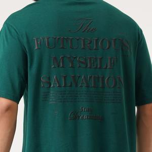 Directo de fábrica al por mayor de algodón con estampado personalizado 240 GSM Drop Shoulder Cool Fit Streetwear camiseta de gran tamaño - Product Image 4