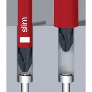 Destornillador WIHA SlimBit Eléctrico PZD 2 x 75 mm con Cuchillas Intercambiables Aisladas VDE, Producto Promocional - Product Image 3