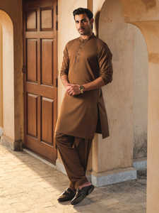 Trajes Salwar Kameez para hombre de alta calidad, ropa informal de nuevo diseño con mangas regulares, puños, ropa India pakistaní, venta al por mayor - Product Image 3