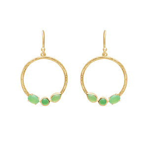 Pendientes colgantes de plata de ley 925 delicados, cabujón de crisoprasa Natural de buena calidad, joyería colgante fina de piedras preciosas para mujer - Product Image 4