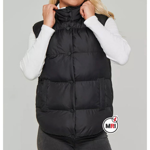 Chaleco y chaleco acolchado de talla grande para mujer con burbujas personalizadas, nuevo estilo, botón cubierto, transpirable, ligero, ajustado para mujer - Product Image 2