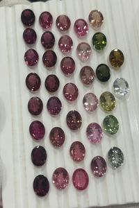 Pierres précieuses Mehrajudin, tourmaline naturelle de haute qualité, ovale propre, 6x8 mm, 1-1,5 carat, multicolores, rose, vert, rouge - Product Image 3