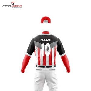 OEM Maillots de baseball de haute qualité à séchage rapide anti-UV évacuation de l'humidité pour hommes vêtements respirants ensembles de broderie imprimés personnalisés - Product Image 4