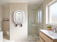 Chauffe-eau instantané électrique sans réservoir 220V 5500W pour cuisine et maison, utilisation sous comptoir, petit modèle, pour douche (Geyser)