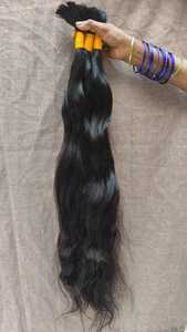 Cabello Indio Virgen Natural Sin Procesar, Ondulado y Liso, en Paquetes al por Mayor, Cabello Humano Indio Sin Tejer, Proveedores de Cabello Natural al por Mayor - Product Image 4