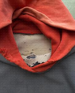 Sweat à capuche pour homme, style urbain, hiver, 100% coton, double couche, intérieur gaufré, effet vieilli, délavé soleil, délavé à l'acide, avec fermeture éclair, respirant - Product Image 3