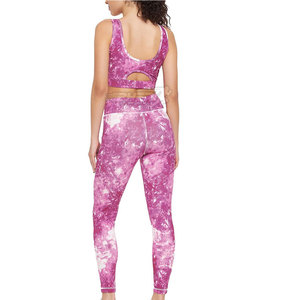 Meilleure vente ensemble de yoga pour femmes haute qualité solide 2 pièces élasthanne/coton respirant séchage rapide vente en gros pour adulte - Product Image 4