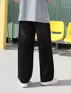 Pantalones vaqueros rasgados holgados de alta calidad para hombre, venta al por mayor, personalizados, transpirables, nuevo diseño, pierna ancha, estilo Hip Hop, ajuste holgado, mezclilla media - Product Image 6