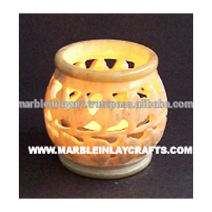 Antique Design Soapstone <b>Candle</b> <b>Stand</b> - Product Image 1